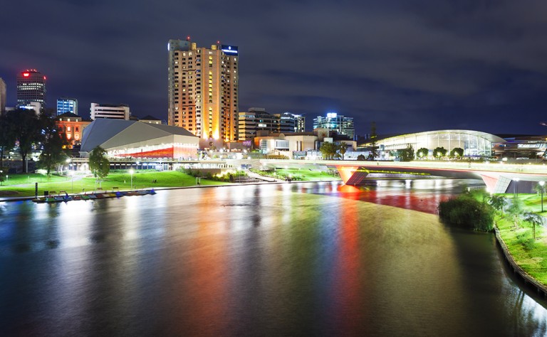 Adelaide city at night
