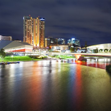 Adelaide city at night